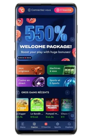 Zrzut ekranu z oficjalnej strony internetowej Celsius Casino